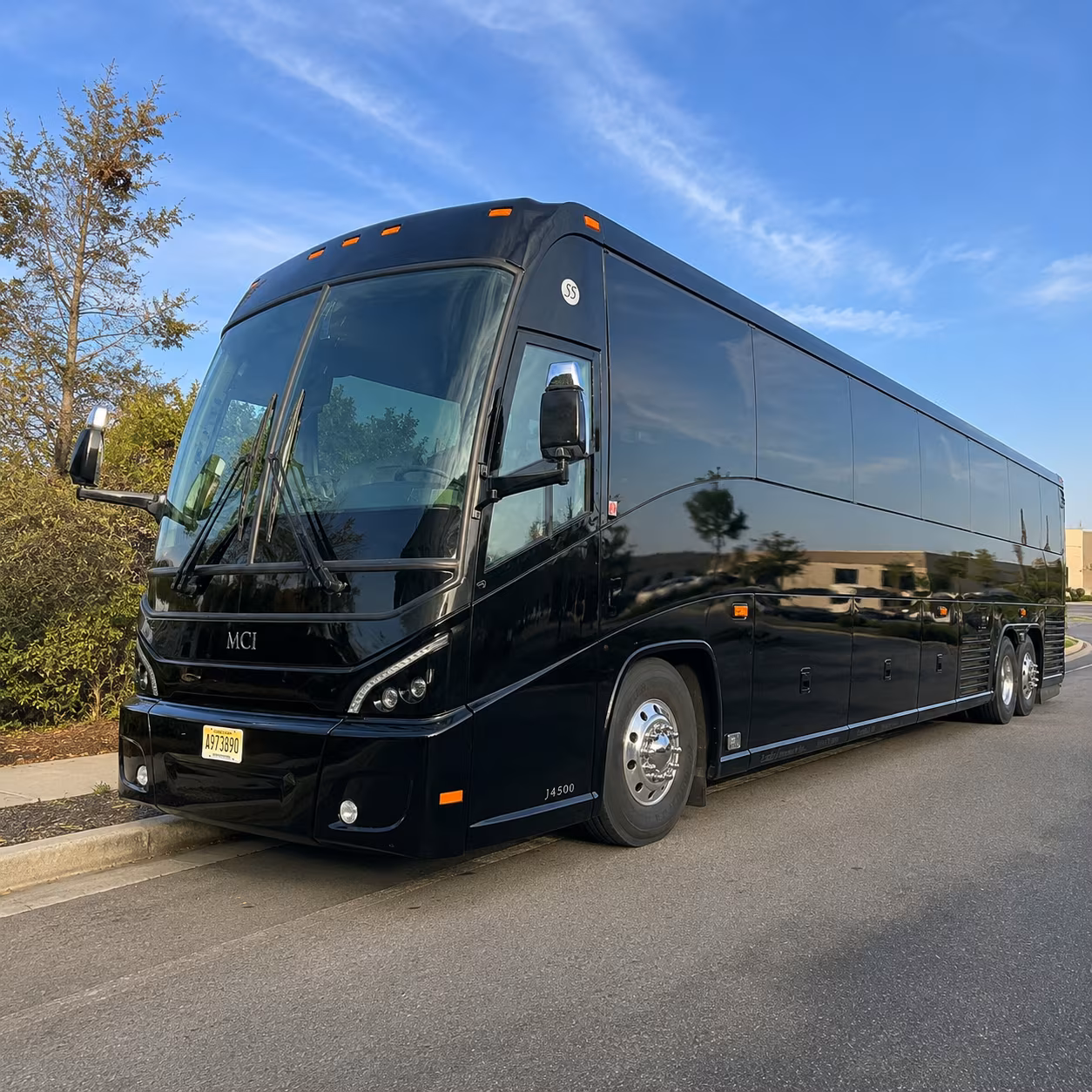 franklin charter bus rental exterior