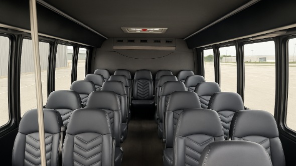 Interior of Charter Bus Company Gallatin's 18 Passenger Minibus in Gallatin