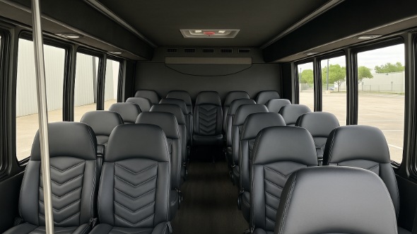 Interior of Charter Bus Company Gallatin's 20 Passenger Mini bus in Gallatin