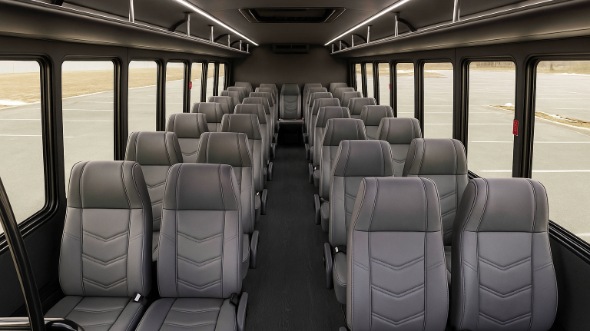 Interior of Charter Bus Company Gallatin's 35 Passenger Minibus in Gallatin