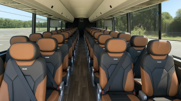 Interior of Charter Bus Company Gallatin's 50 Passenger Charter Bus in Gallatin