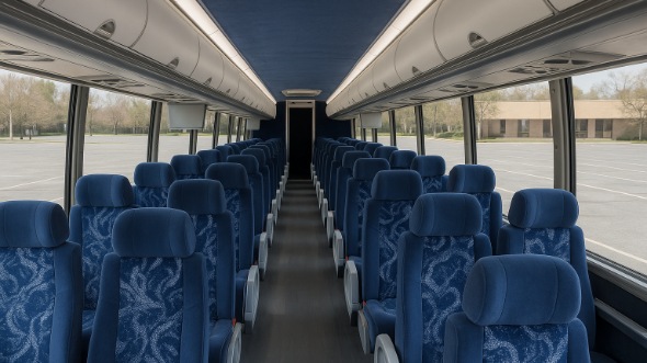 gallatin 54 passenger charter bus inside