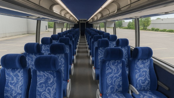 gallatin 55 passenger charter bus inside