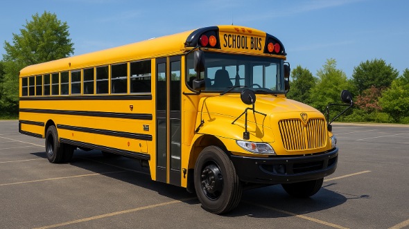 Exterior of Charter Bus Company Gallatin's School Bus in Gallatin