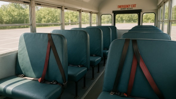 Interior of Charter Bus Company Mount Juliet's School Bus in Mount Juliet