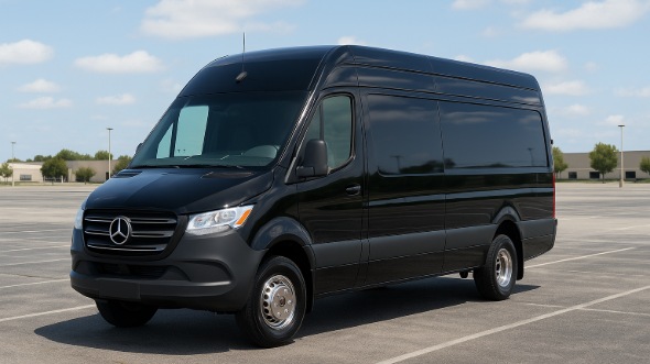 Exterior of Charter Bus Company Gallatin's Sprinter Van Rental With Driver in Gallatin